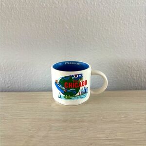 Starbucks Discovery Series Chicago Espresso Mug Ornament 2 fl oz, White and Blue